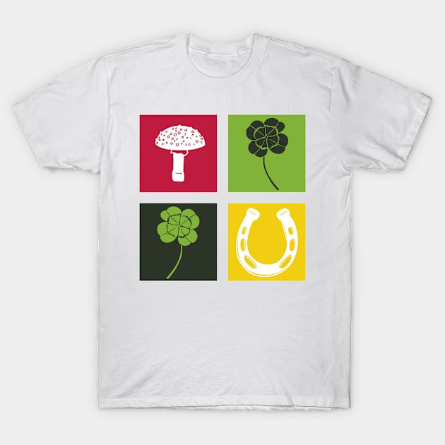 Just my luck pattern with symbols T-Shirt by nobelbunt